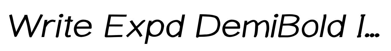Write Expd DemiBold Italic